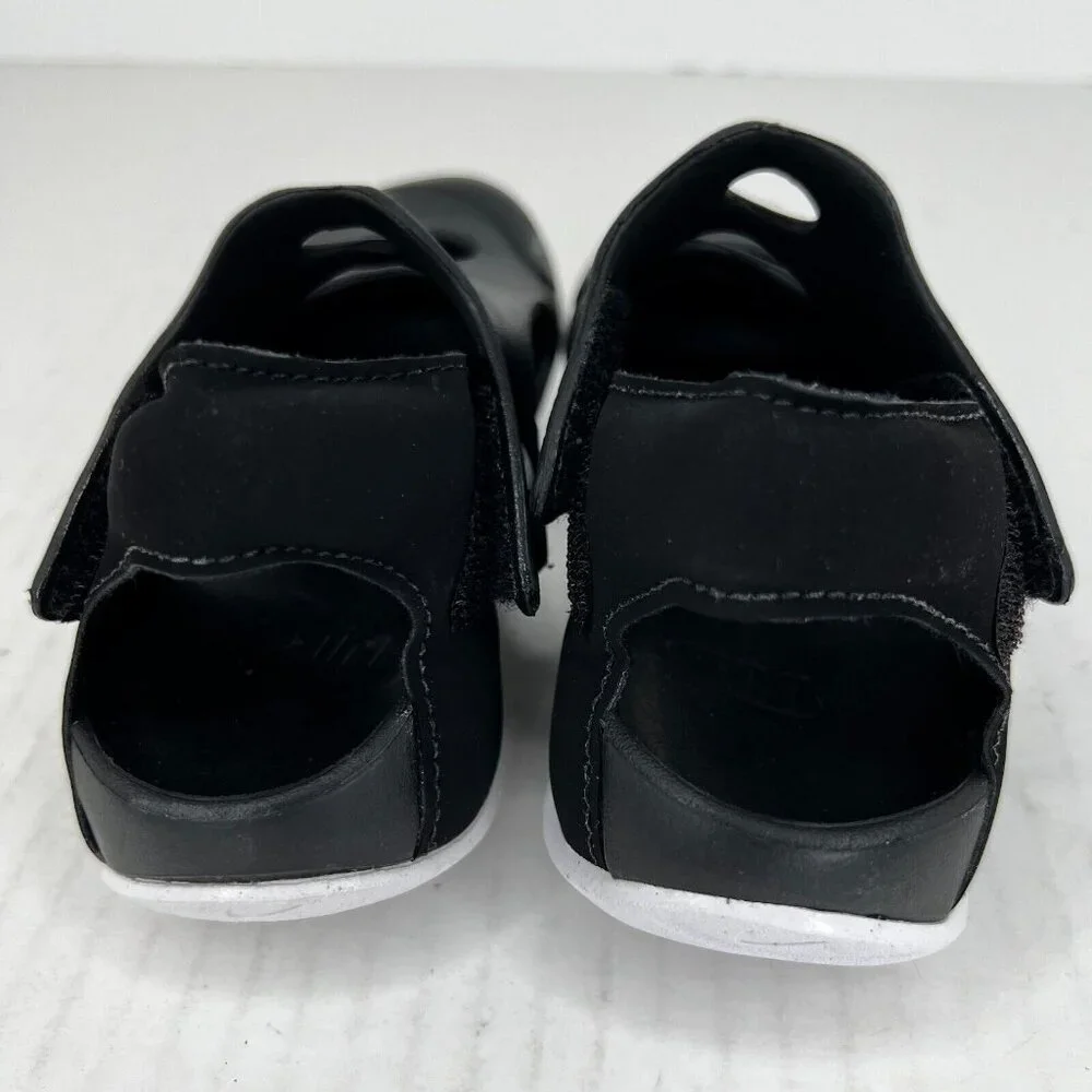 Nike Unisex  DH9462-001 Black Sunray Protect 3 Rubber Snap Size 10C Sandals